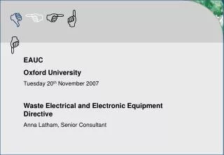EAUC Oxford University Tuesday 20 th November 2007