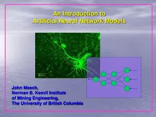 An Introduction to Artificial Neural Network Models