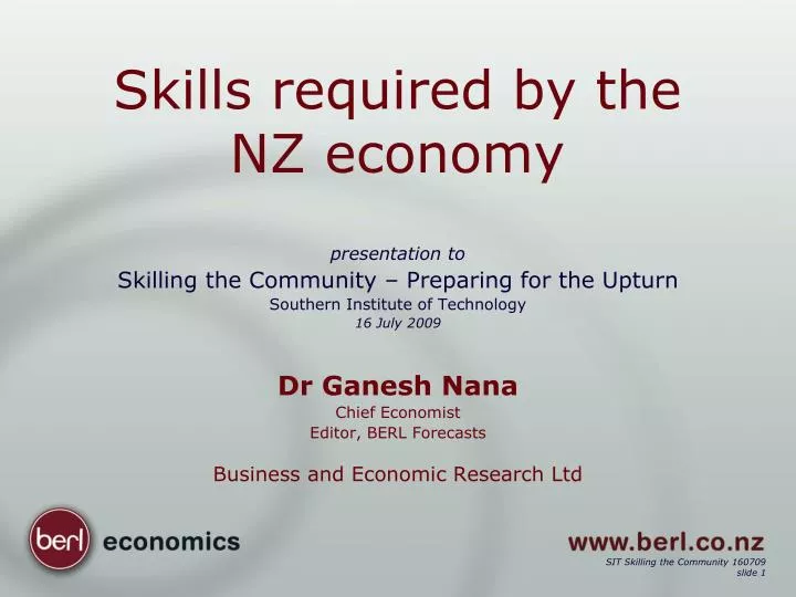 skills required by the nz economy