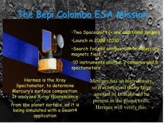 The Bepi Colombo ESA Mission