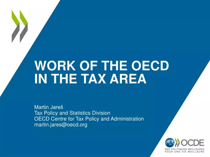 work of the oecd in the tax area