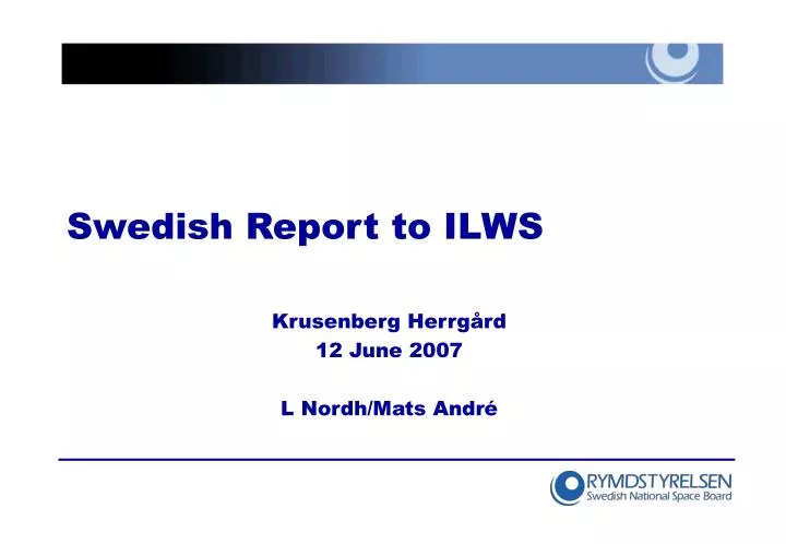 swedish report to ilws