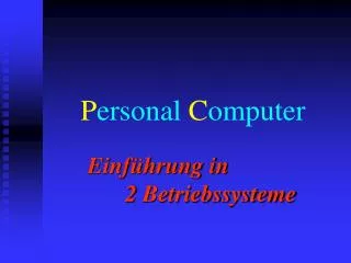 p ersonal c omputer