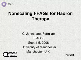Nonscaling FFAGs for Hadron Therapy