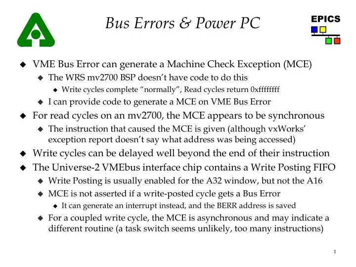bus errors power pc