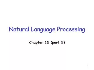 Natural Language Processing