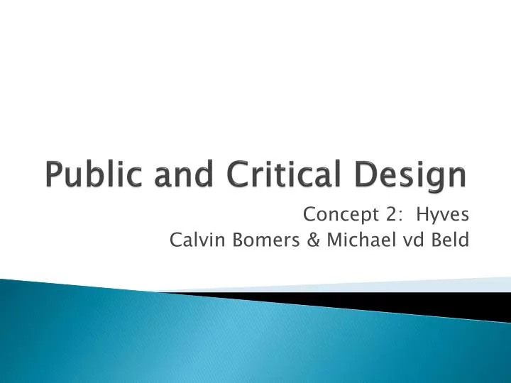 public and critical design