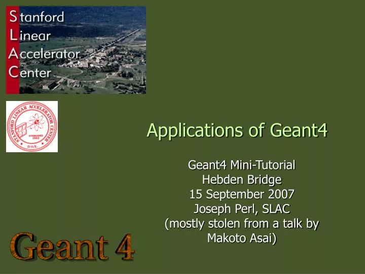 applications of geant4
