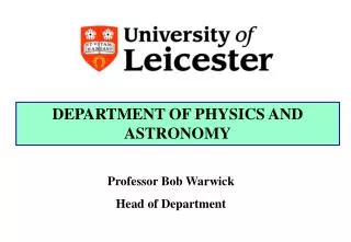 DEPARTMENT OF PHYSICS AND ASTRONOMY