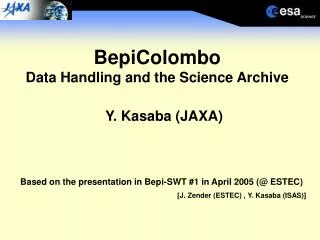 BepiColombo Data Handling and the Science Archive