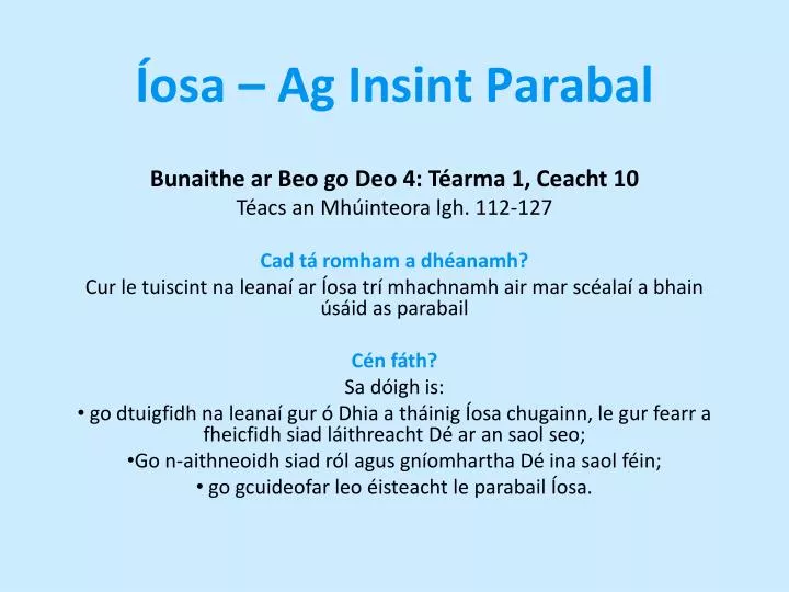 osa ag insint parabal