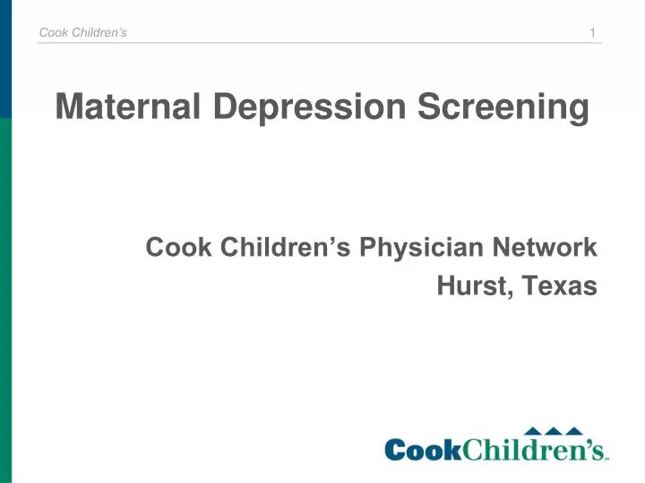 maternal depression screening