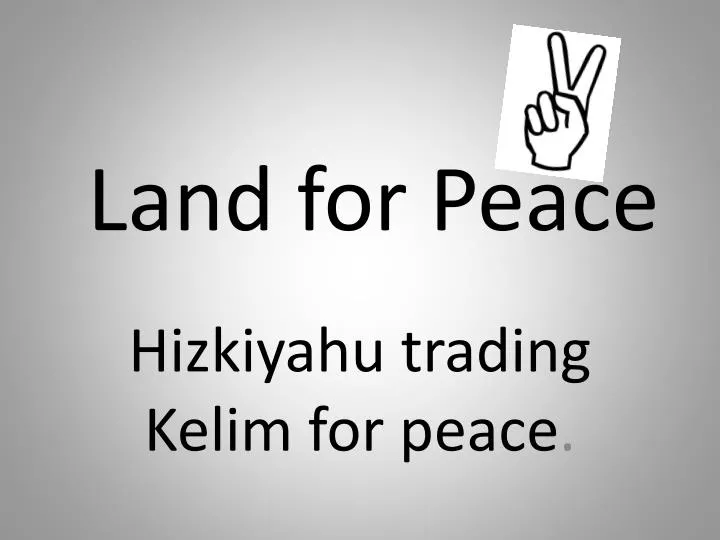 land for peace