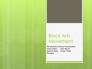Black Arts Movement