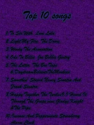 Top 10 songs