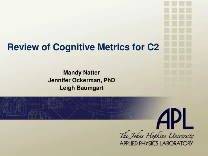 review of cognitive metrics for c2
