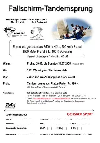 fallschirm tandemsprung