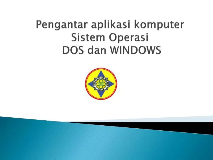 pengantar aplikasi komputer sistem operasi dos dan windows