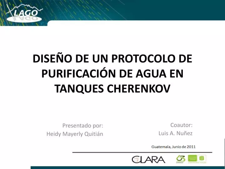 dise o de un protocolo de purificaci n de agua en tanques cherenkov