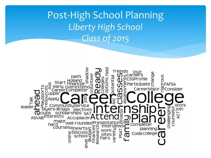 post high school planning liberty high school class of 2015