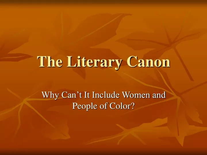 the literary canon