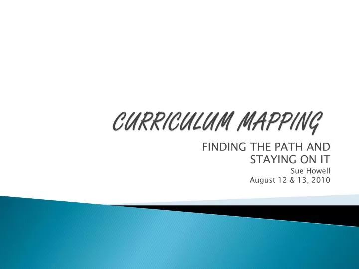 curriculum mapping