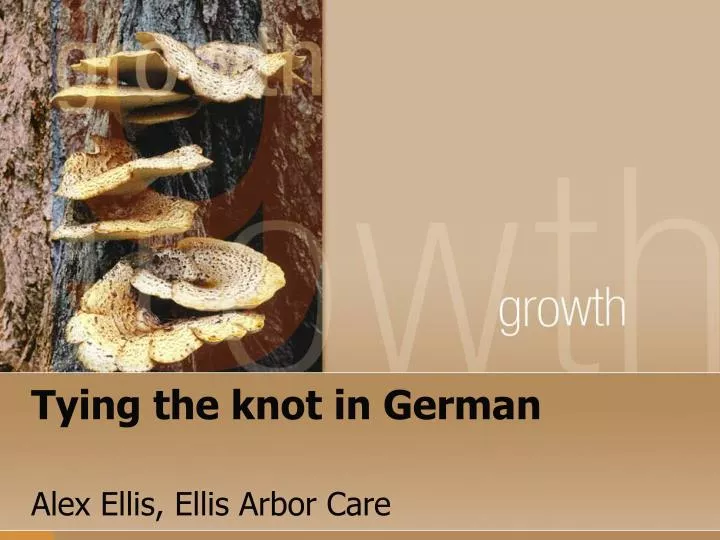 tying the knot in german