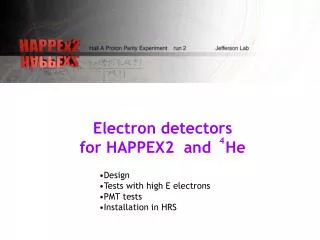 Electron detectors for HAPPEX2 and He