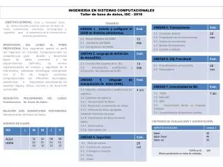 ingenieria en sistemas computacionales taller de base de datos isc 2010
