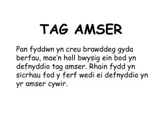 tag amser