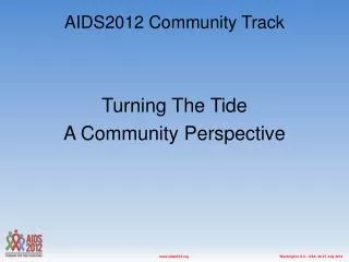 AIDS2012 Community Track