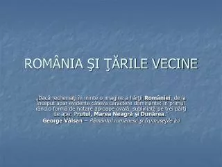 rom nia i rile vecine