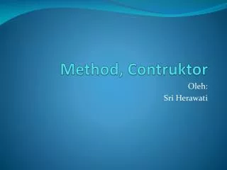 method contruktor