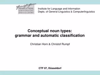 Conceptual noun types: grammar and automatic classification