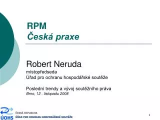 rpm esk praxe