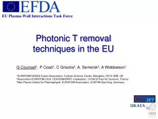 Photonic T removal techniques in the EU