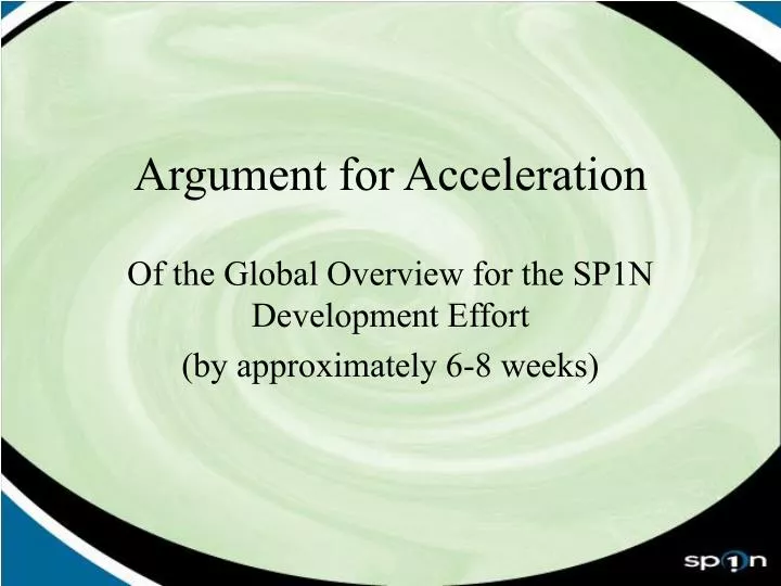 argument for acceleration