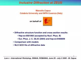 Inclusive Diffraction at ZEUS