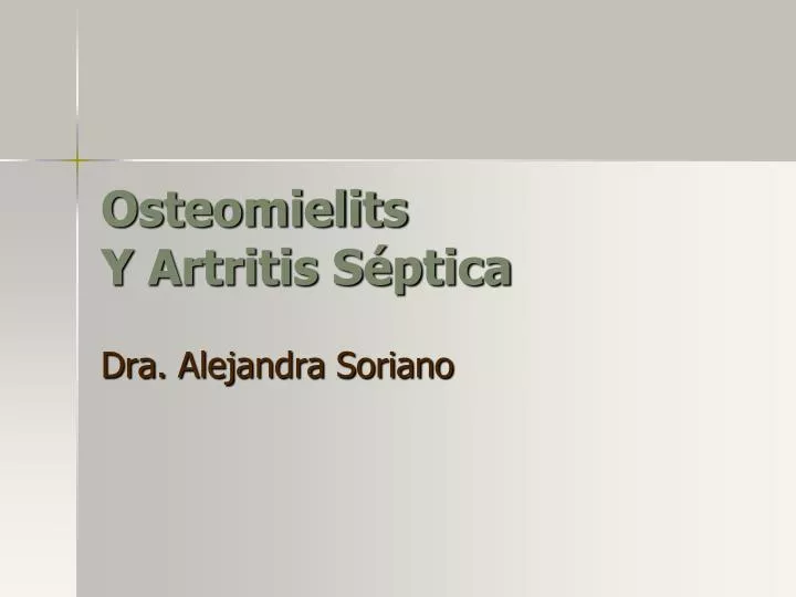 osteomielits y artritis s ptica