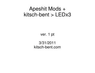ver 1 pt 3 31 2011 kitsch bent com