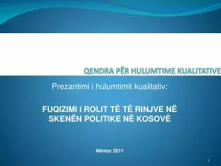 qendra p r hulumtime kualitative
