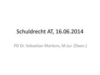 schuldrecht at 16 06 2014