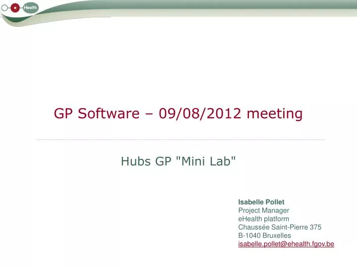 gp software 09 08 2012 meeting