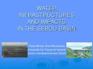 WATER INFRASTRUCTURES AND IMPACTS IN THE SEBOU BASIN