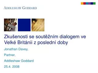 zku enosti se sout n m dialogem ve velk brit nii z posledn doby