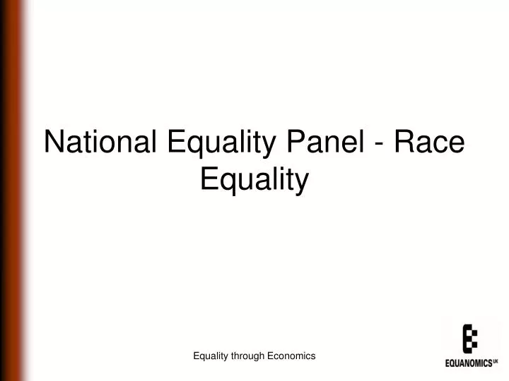 national equality panel race equality