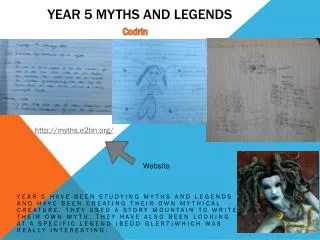 Year 5 myths and legends