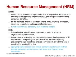 Human Resource Management (HRM)