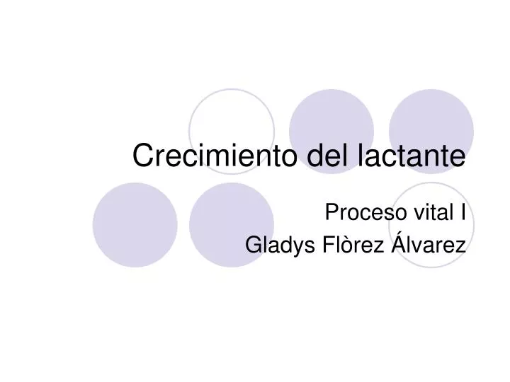 crecimiento del lactante