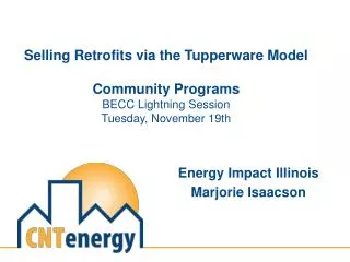 Energy Impact Illinois Marjorie Isaacson